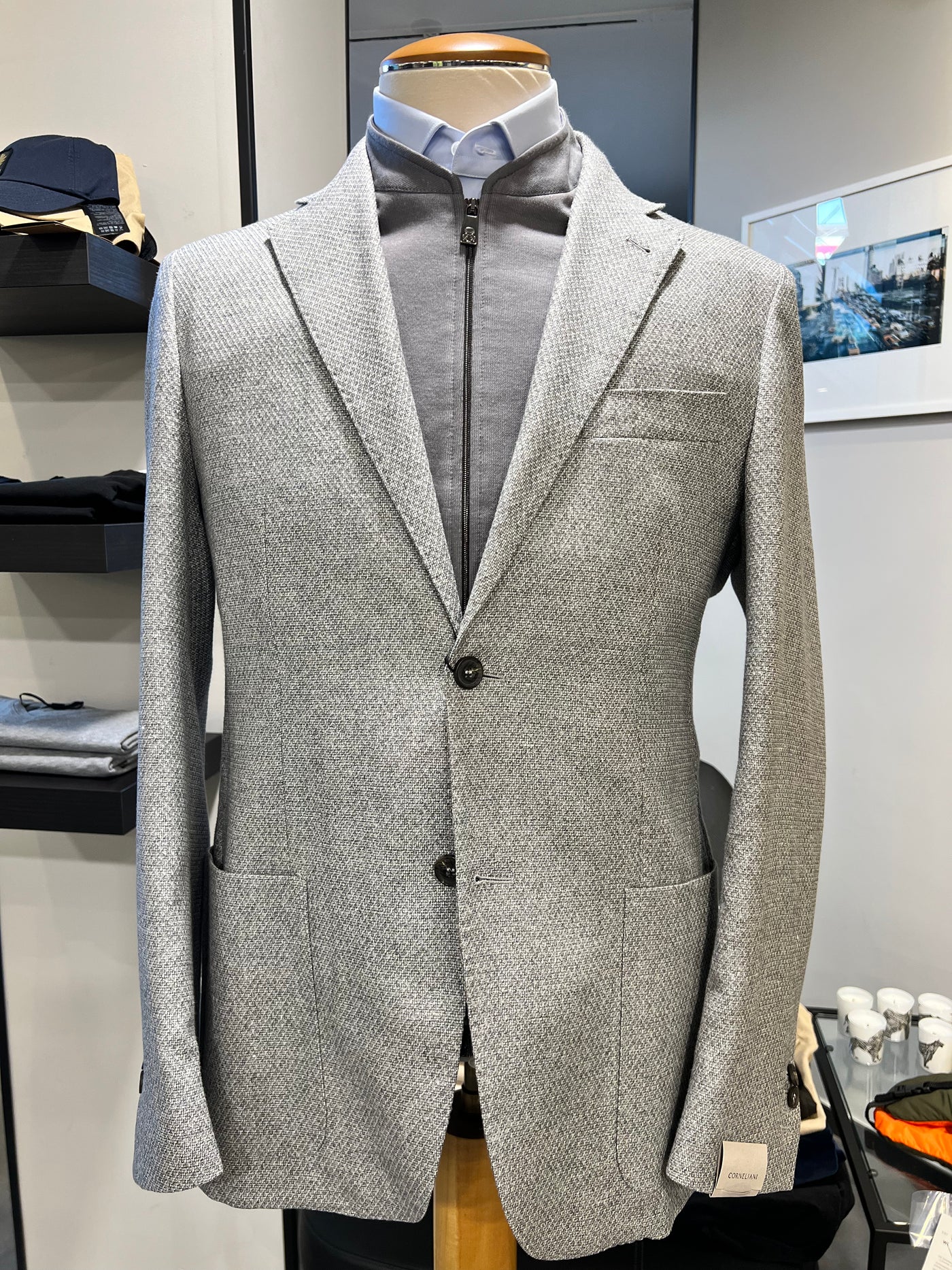 CORNELIANI ID Jacket Micro-Texture | Grey
