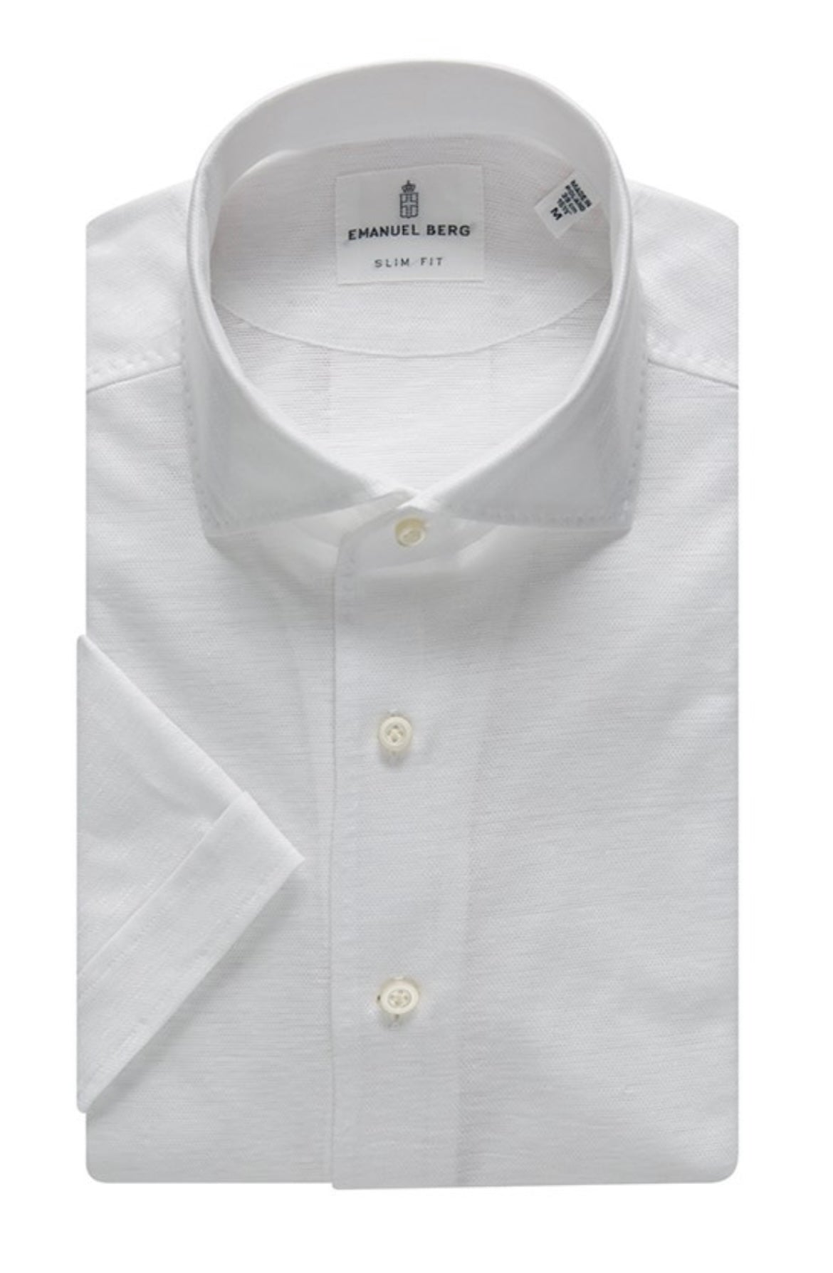 EMANUEL BERG Short Sleeve Knit Polo | White