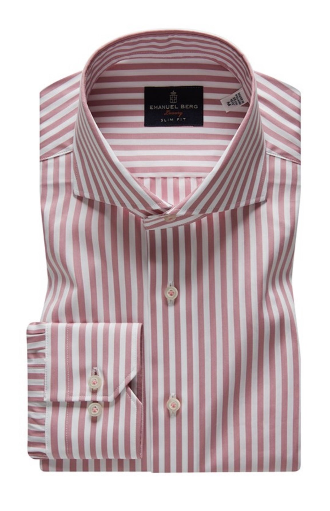 EMANUEL BERG Dobby Sport Shirt | Pink Stripe