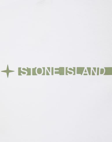 STONE ISLAND SS Tee with Little Star Logo on Chest | White