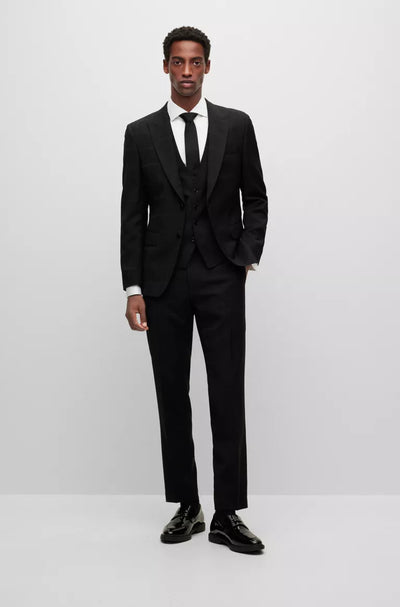 BOSS H-Huge 3Pcs Peak Lapel | Black