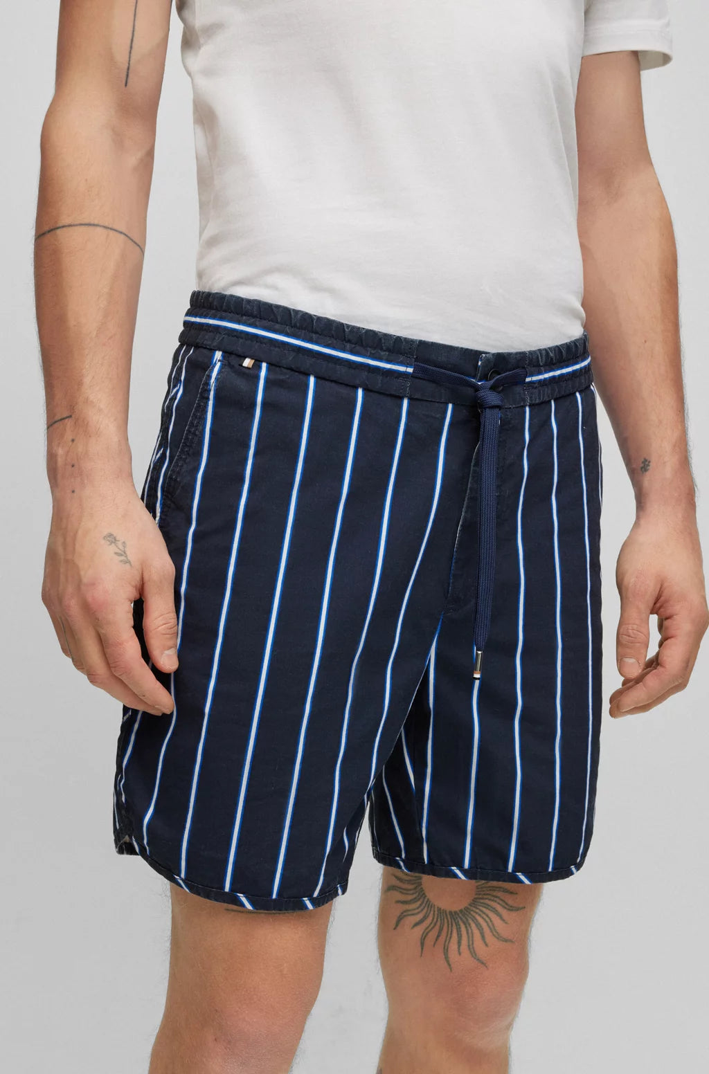 BOSS Stretch Cotton Short | Vert Stripe