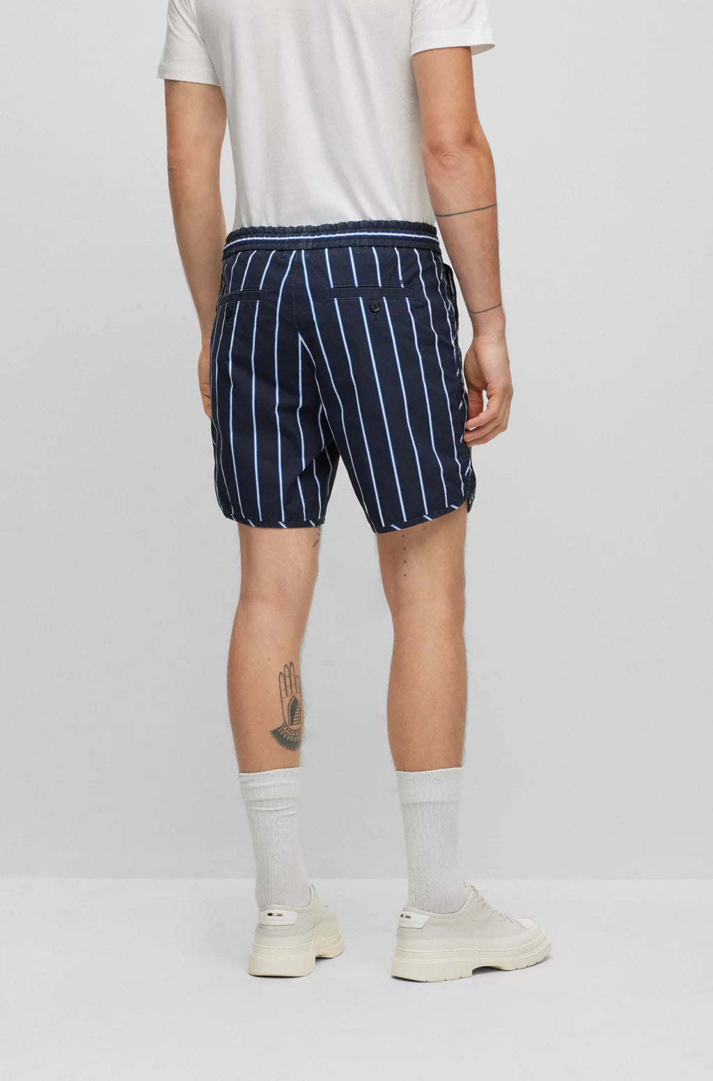 BOSS Stretch Cotton Short | Vert Stripe