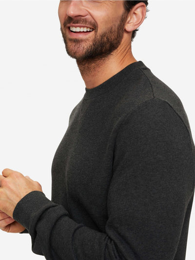 Derek Rose Crew Neck Quinn Sweatshirt | Anthracite