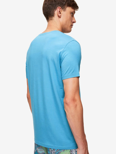 DEREK ROSE Basel T-Shirt | Harbour Blue