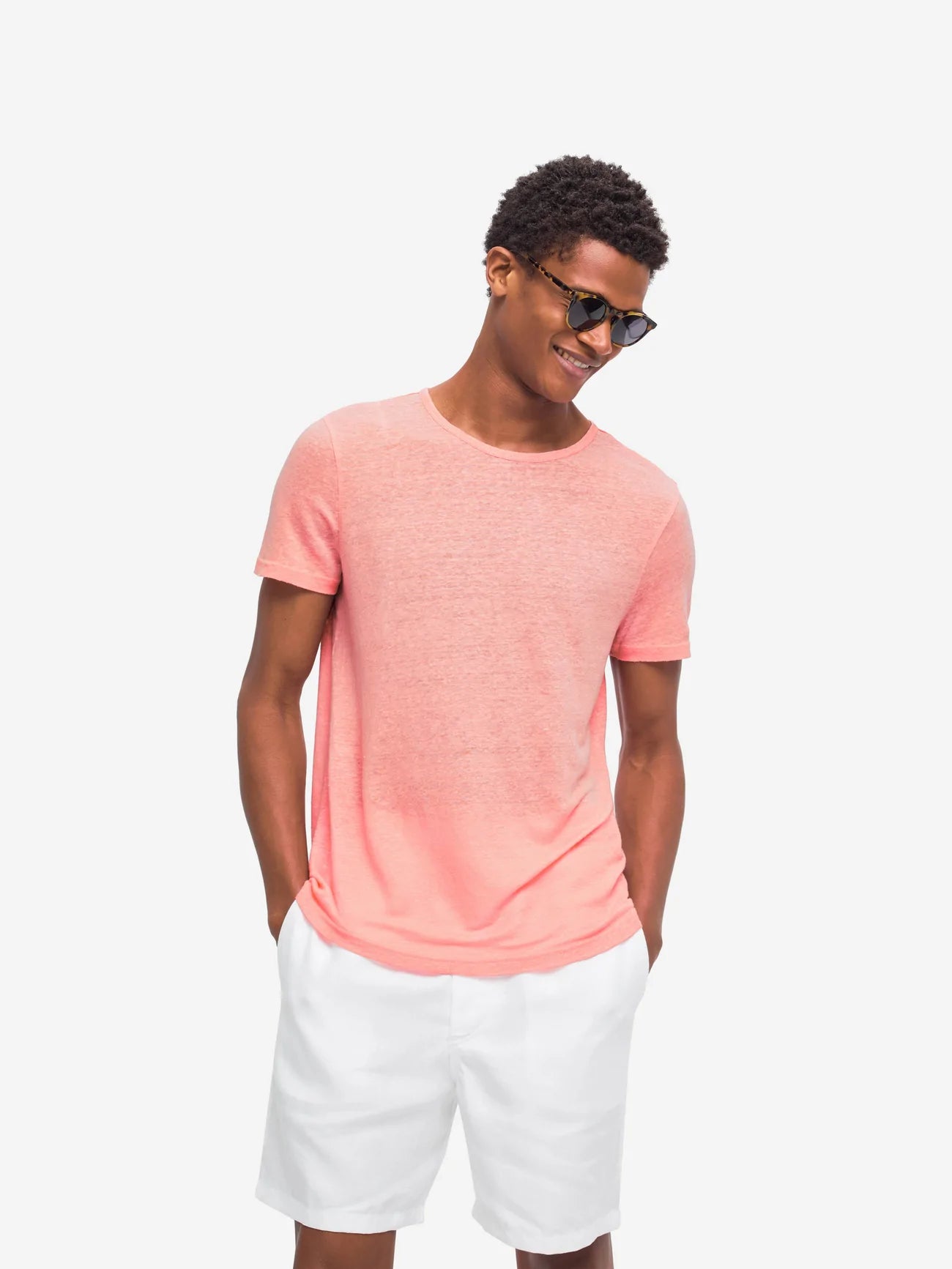 DEREK ROSE Jordan T-Shirt | Peach