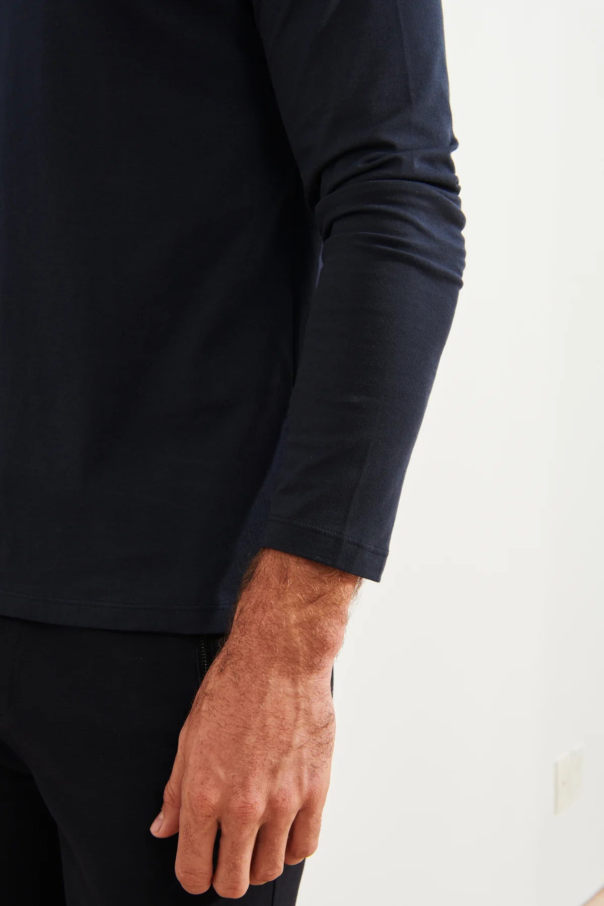 PATRICK ASSARAF Long Sleeve T- Shirt | Midnight