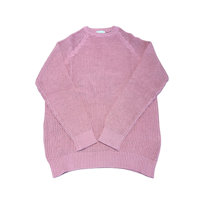 SETTEFILI Raglan Sleeve Cotton Sweater | Pink