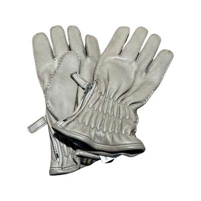 RESTELLI Deerskin Zip Cashmere Lined Glove | Sasso