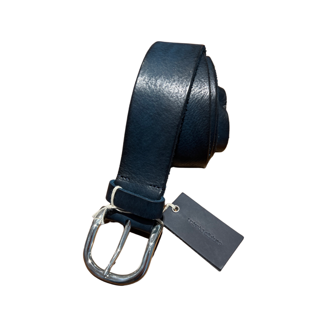 VENETA CINTURE Burnished Leather Belt | Blue