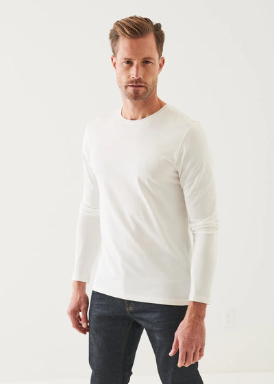 PATRICK ASSARAF Long Sleeve T- Shirt | White