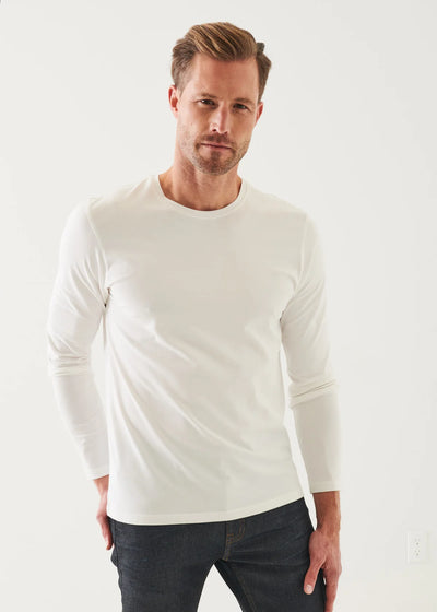 PATRICK ASSARAF Long Sleeve T- Shirt | White